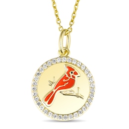 Cardinal Round Disc Necklace