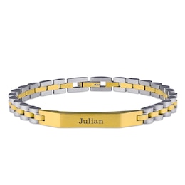 Stainless Steel Men's Engravable Link ID Bracelet