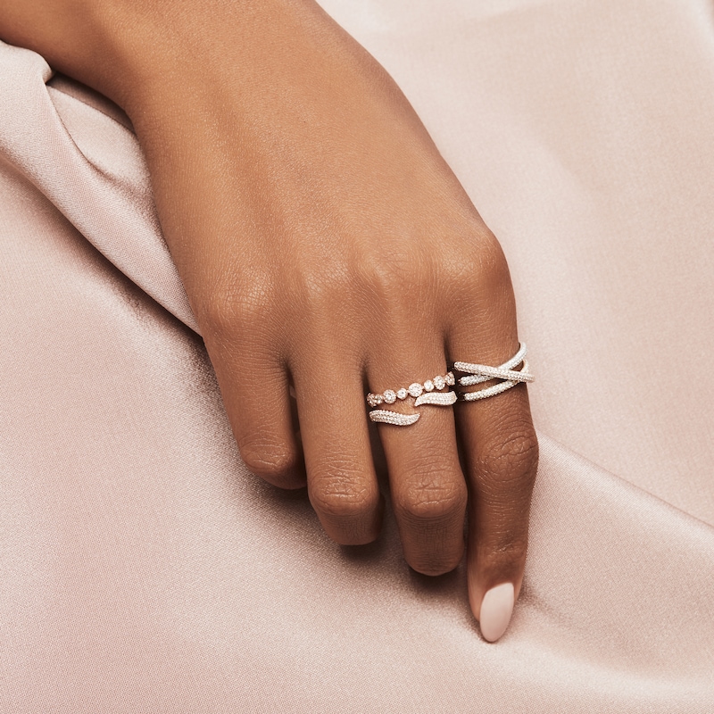 Main Image 4 of Shy Creation Ring 1/5 carat tw Diamonds 14K Rose Gold SC55006594B