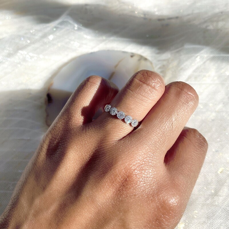 Shy Creation Diamond Ring 1/5 ct tw Round 14K White Gold SC55002624