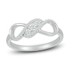 Thumbnail Image 1 of Diamond Infinity Swirl Ring 1/5 ct tw Round 10K White Gold