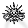 Thumbnail Image 0 of House of Virtruve Diamond Ring 1/3 ct tw Round Black Ruthenium-Plated Sterling Silver