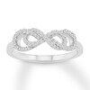 Thumbnail Image 0 of Diamond Infinity Ring 1/4 carat tw Round 10K White Gold