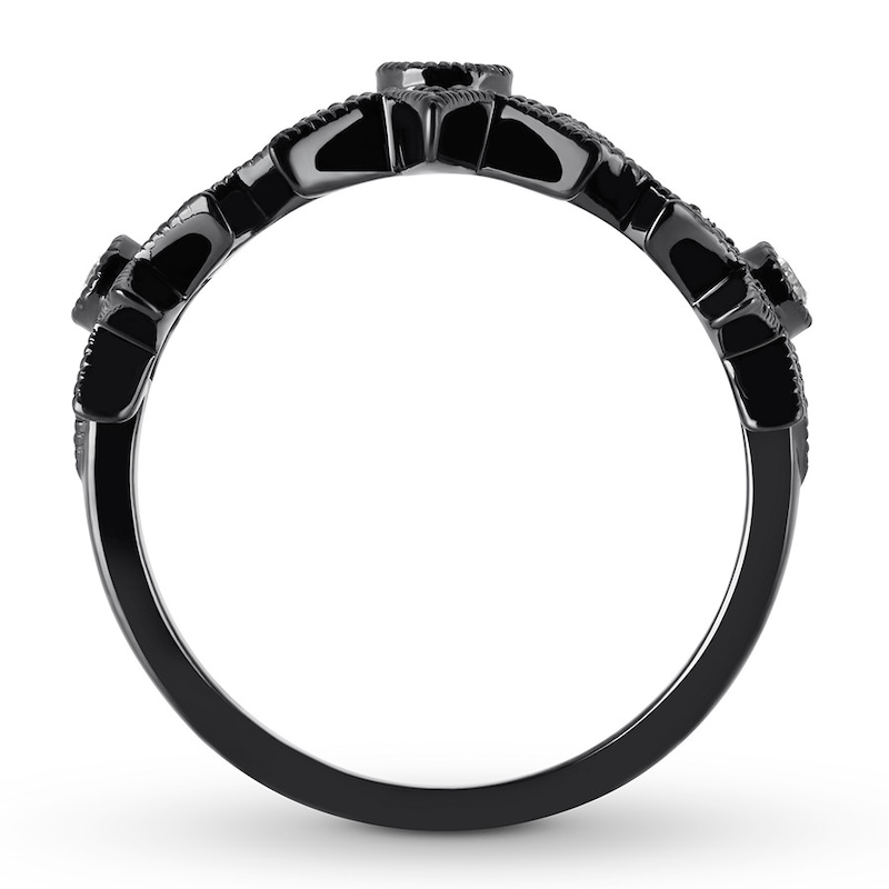 House of Virtruve Ring 1/3 c tw Diamonds Ruthenium-Plated Sterling Silver