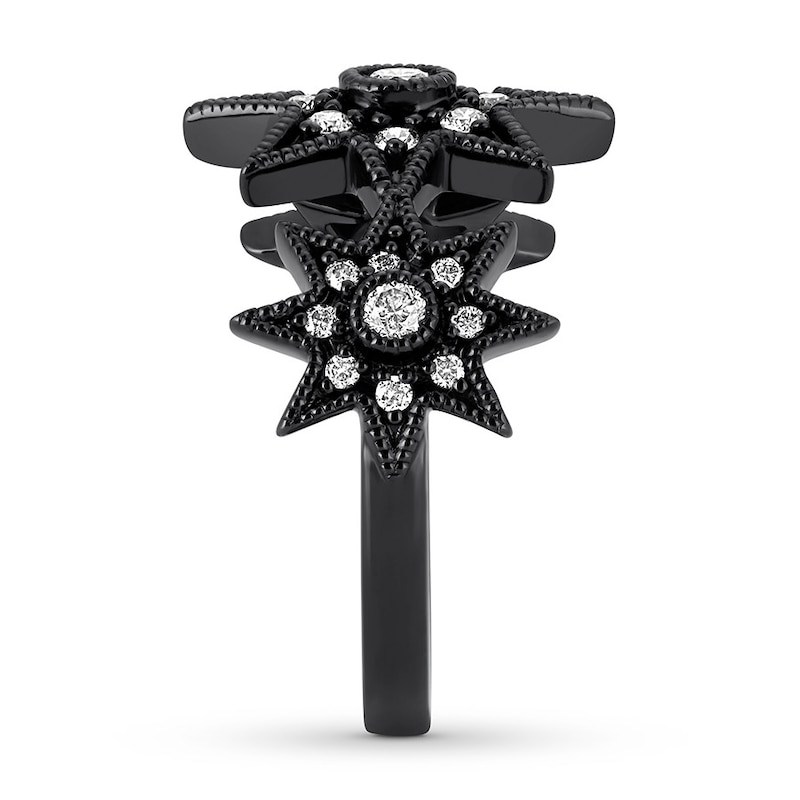 Main Image 3 of House of Virtruve Ring 1/3 c tw Diamonds Ruthenium-Plated Sterling Silver