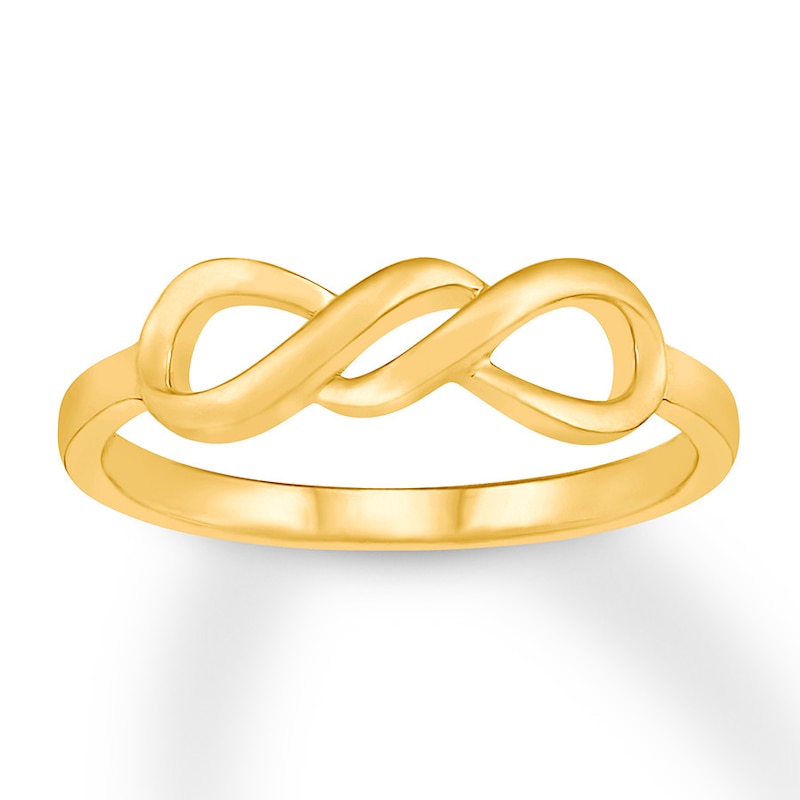 Infinity Swirl Ring 10K Yellow Gold with 360