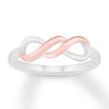 Thumbnail Image 0 of Infinity Swirl Ring Sterling Silver/10K Rose Gold