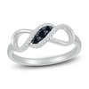 Thumbnail Image 0 of Black & White Diamond Infinity Ring 1/5 ct tw Sterling Silver
