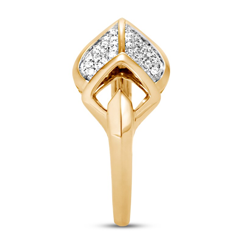 John Hardy Legends Naga Diamond Ring 1/8 ct tw 18K Yellow Gold