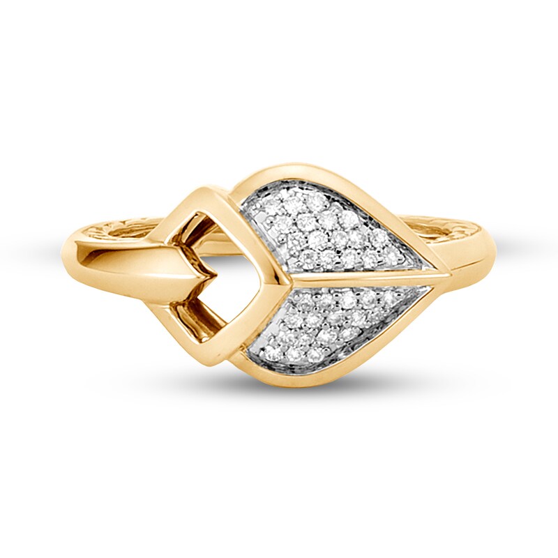 John Hardy Legends Naga Diamond Ring 1/8 ct tw 18K Yellow Gold