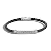 Thumbnail Image 1 of John Hardy Classic Chain Bracelet Black Leather Sterling Silver