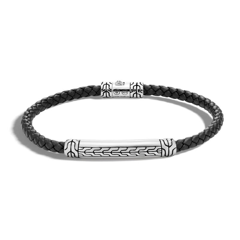 Main Image 1 of John Hardy Classic Chain Bracelet Black Leather Sterling Silver