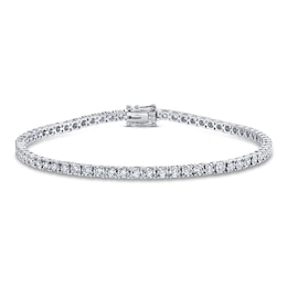 Shy Creation Diamond Tennis Bracelet 7/8 ct tw Round 14K White Gold 7" SC55002949