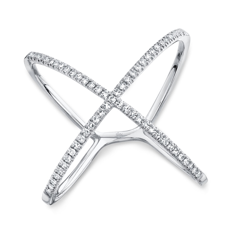 Main Image 1 of Shy Creation Diamond Ring 1/8 ct tw Round 14K White Gold SC22003512