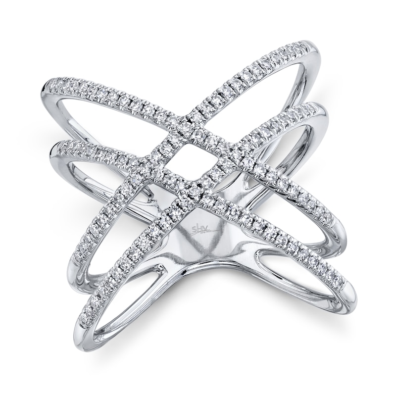 Main Image 1 of Shy Creation Diamond Ring 1/3 ct tw Round 14K White Gold SC55002934