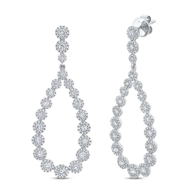 Shy Creation Diamond Earrings 2 3/4 ct tw Round 14K White Gold SC55004310