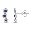 Thumbnail Image 1 of Shy Creation Sapphire Earrings 1/8 Diamonds 14K White Gold SC55007449V2