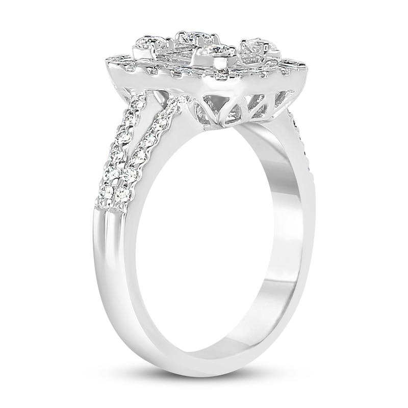 Effy Diamond Ring 1 ct tw Baguette/Round 14K White Gold