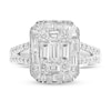 Thumbnail Image 2 of Effy Diamond Ring 1 ct tw Baguette/Round 14K White Gold