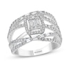 Effy Diamond Ring 1 ct tw Round/Baguette 14K White Gold
