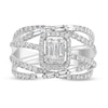 Thumbnail Image 2 of Effy Diamond Ring 1 ct tw Round/Baguette 14K White Gold