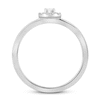 House of Virtruve Diamond Ring 1/4 ct tw Round/Baguette 14K White Gold