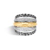 Thumbnail Image 2 of John Hardy Classic Chain Hammered Diamond Ring Sterling Silver/18K Yellow Gold