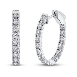 Shy Creation Diamond Earrings 7/8 ct tw 14K White Gold SC55009478