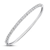 Shy Creation Diamond Bangle Bracelet 5/8 ct tw Round 14K White Gold SC55004962ZS