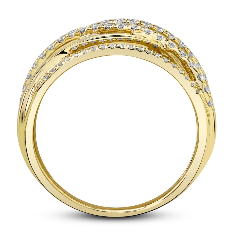 Shy Creation Diamond Ring 5/8 ct tw Round 14K Yellow Gold SC55005591