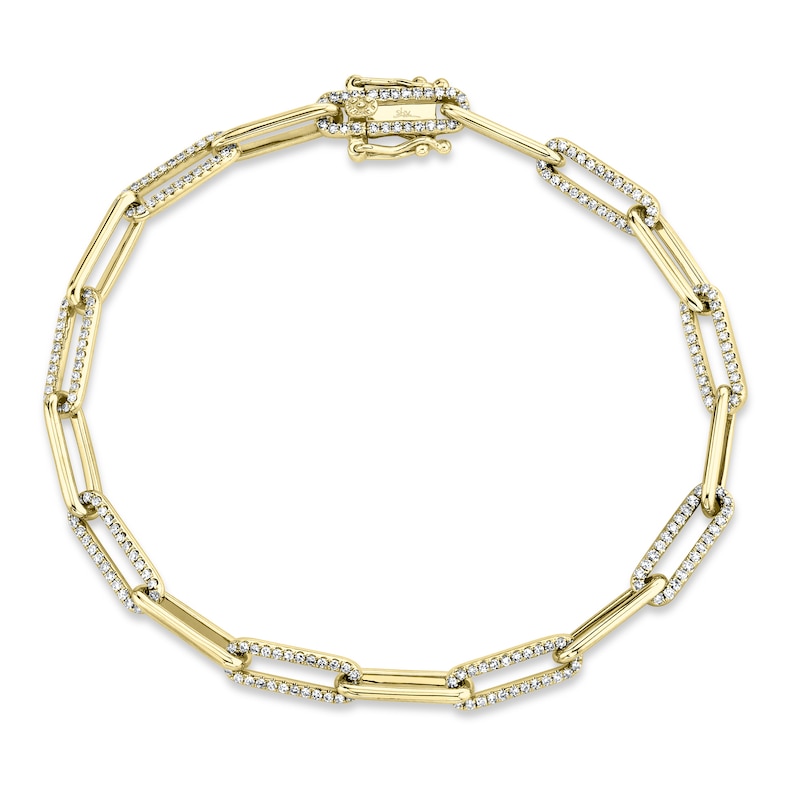 Main Image 1 of Shy Creation Diamond Bracelet 5/8 ct tw Round 14K Yellow Gold 7" SC55008688