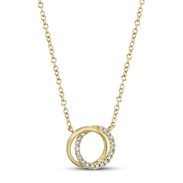 Shy Creation Diamond Necklace 1/20 ct tw Round 14K Yellow Gold SC55009638