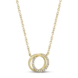 Shy Creation Diamond Necklace 1/20 ct tw Round 14K Yellow Gold SC55009638