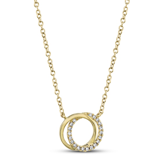 Shy Creation Diamond Accent Lock & Key Necklace 14K Yellow Gold 18  SC55024796