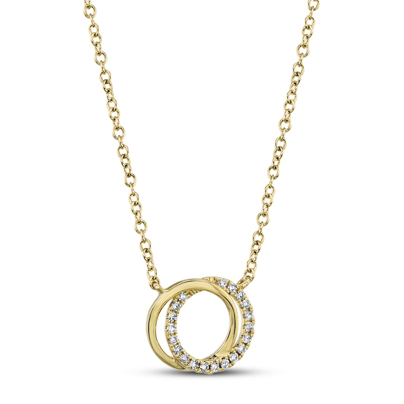 Shy Creation Diamond Necklace 1/20 ct tw Round 14K Yellow Gold SC55009638