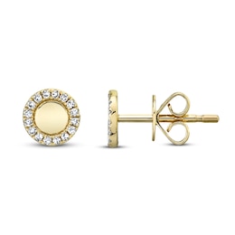 Shy Creation Diamond Earrings 1/15 ct tw Round 14K Yellow Gold SC55019457
