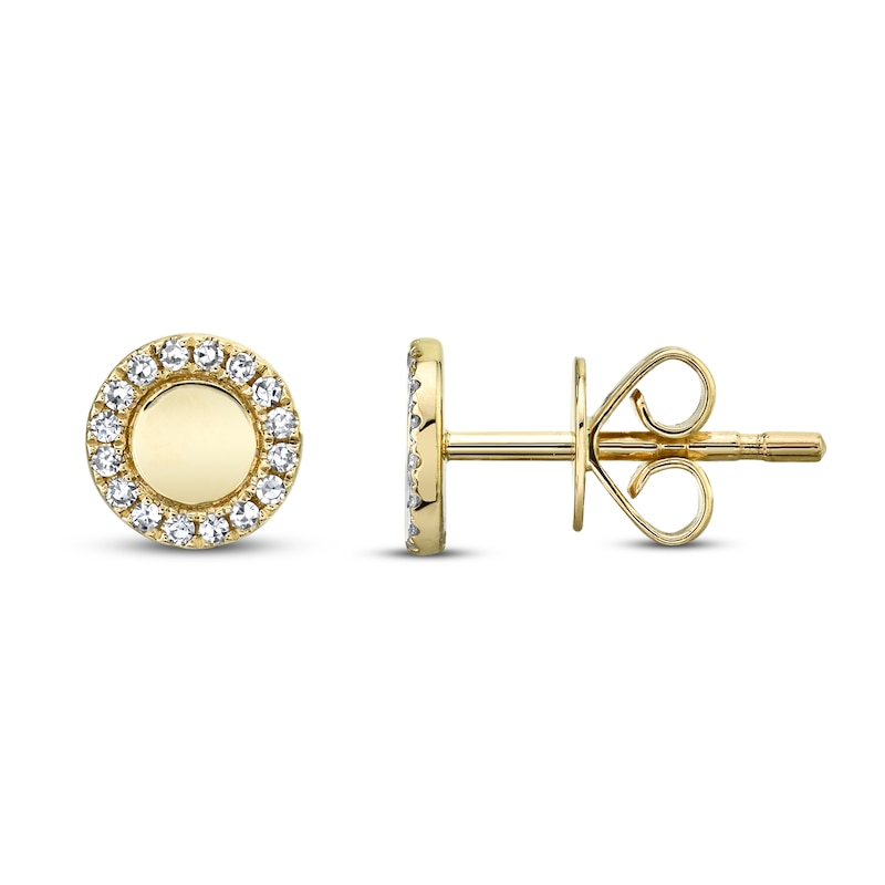 Main Image 1 of Shy Creation Diamond Earrings 1/15 ct tw Round 14K Yellow Gold SC55019457