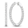 Thumbnail Image 0 of Lab-Created Diamond Hoop Earrings 3 ct tw Round 14K White Gold