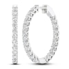 Thumbnail Image 1 of Lab-Grown Diamond Hoop Earrings 3 ct tw Round 14K White Gold