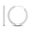 Thumbnail Image 1 of Lab-Created Diamond Hoop Earrings 3 ct tw Round 14K White Gold