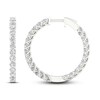 Thumbnail Image 2 of Lab-Grown Diamond Hoop Earrings 3 ct tw Round 14K White Gold