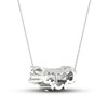Thumbnail Image 4 of Lab-Grown Diamond Necklace 1/2 ct tw Round 14K White Gold