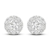 Thumbnail Image 4 of Lab-Grown Diamond Stud Earrings 1-1/2 ct tw Round 14K White Gold