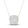 Lab-Created Diamond Necklace 7/8 ct tw Round 14K White Gold