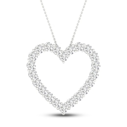 Lab-Grown Diamond Necklace 2 ct tw Round 14K White Gold