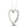 Thumbnail Image 4 of Lab-Grown Diamond Necklace 2 ct tw Round 14K White Gold
