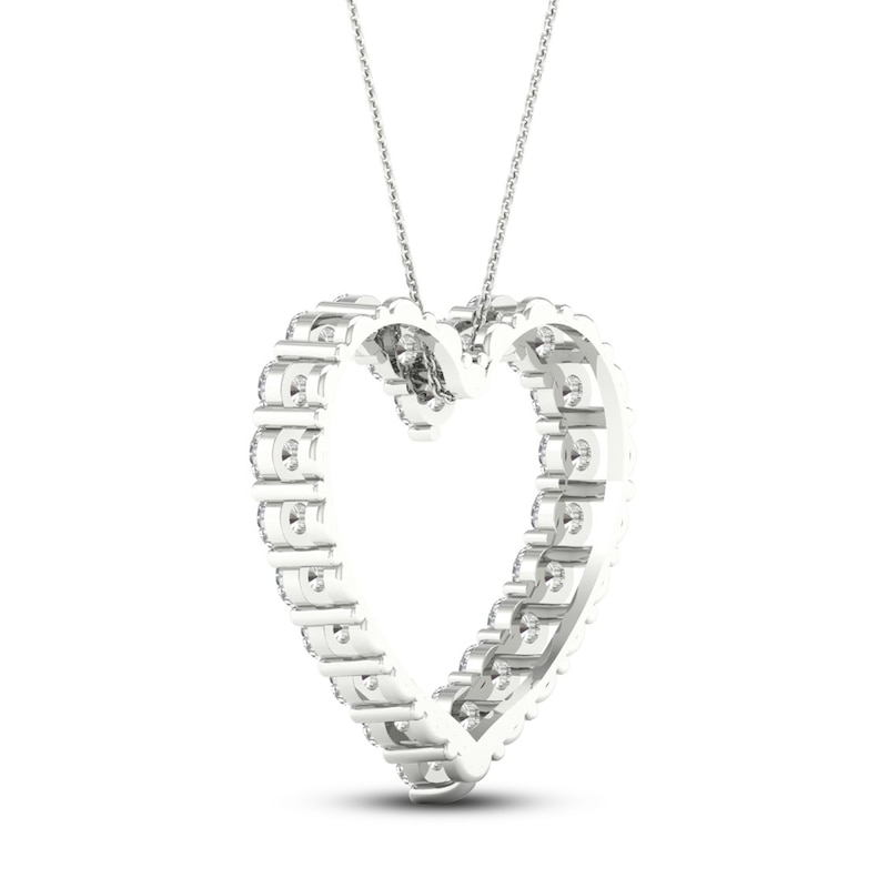 Main Image 4 of Lab-Grown Diamond Necklace 2 ct tw Round 14K White Gold