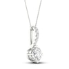 Lab-Created Diamond Necklace 1 ct tw Round 14K White Gold