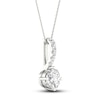 Thumbnail Image 2 of Lab-Grown Diamond Necklace 1 ct tw Round 14K White Gold