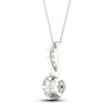 Thumbnail Image 4 of Lab-Grown Diamond Necklace 1 ct tw Round 14K White Gold